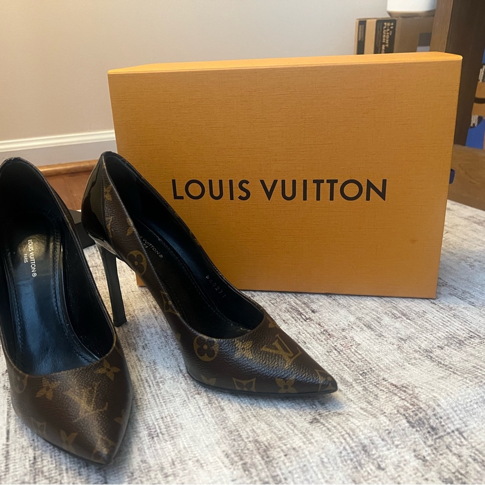 Louis Vuitton Monogram Brown Heels